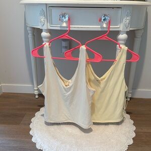 Pink Rose Tank Tops ~ lot of 2!